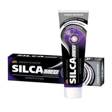 Silca Med зубная паста серебро и уголь