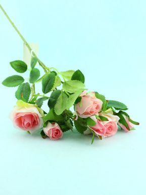 Цветок декор. роза кустовая 5*65см TIAG7522