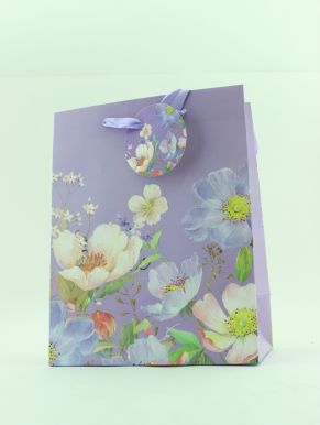 Пакет подарочный дизайн летние цветы 18*10*23см E0383S
