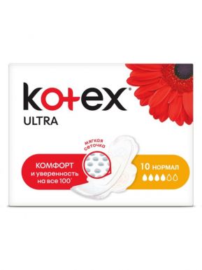Kotex прокладки Ultra NORMAL DRY&SOFT, 10 шт