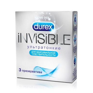 Durex Invisible презервативы, 3 шт