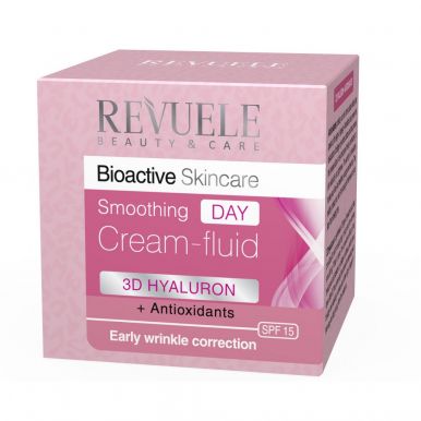 Revuele Bioactive skincare 3D Hyaluron+Antioxidants Разглаживающий крем-флюид для лица День, 50мл,_