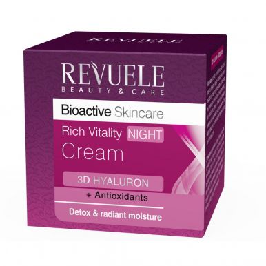 Revuele Bioactive skincare 3D Hyaluron+Antioxidants Глубоко восстанавливающий крем для лица Ночь50_