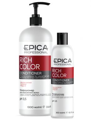 EPICA Rich Color Кондиционер для окрашенных волос с маслом макадамии и экстрактом виноградных косточек, 1 л