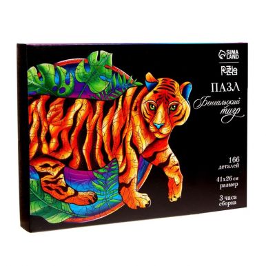 Пазл фигурный бенгальский тигр 4276361