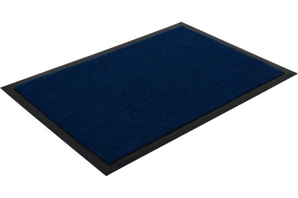 VORTEX Trip коврик придверный влаговпитывающий ребристый синий 60*90см