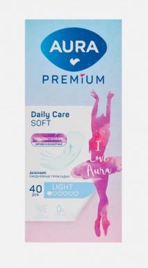 AURA Premium прокладки ежедневные ультратонкие light 40шт
