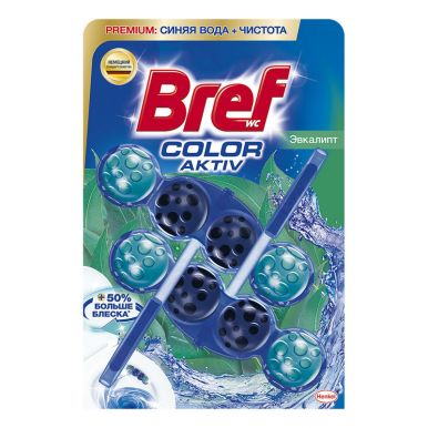 BREF туалетный блок color-aktiv эвкалипт 2*50г__
