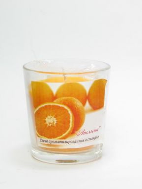 Свеча аромат. в стакане апельсин 321307