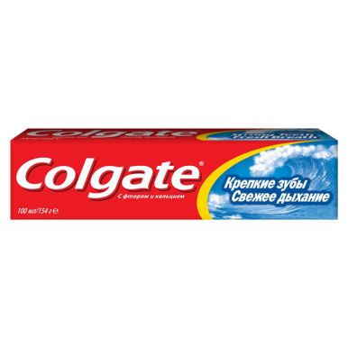 COLGATE зубная паста Крепкие зубы Свежее дыхание, 100 мл, артикул: FCN89278