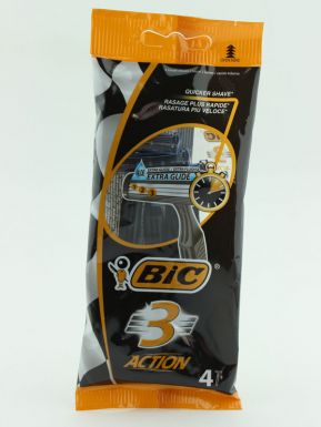 Bic набор бритв без сменных картриджей BIC Action 3, 4 шт