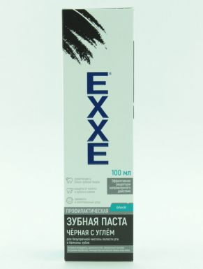 EXXE паста зубная черная с углем 100мл