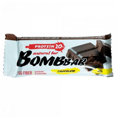 Батончик Бомббар Протеин 20% двойной шоколад без глютена, 60 гр