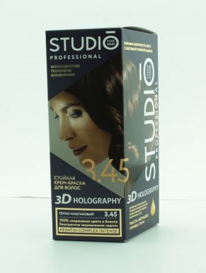 STUDIO 3D краска д/волос т.3.45 т.каштановый
