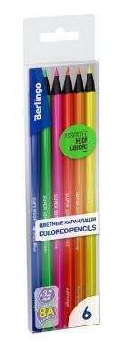 BERLINGO карандаши цветные super soft fluo 6цв
