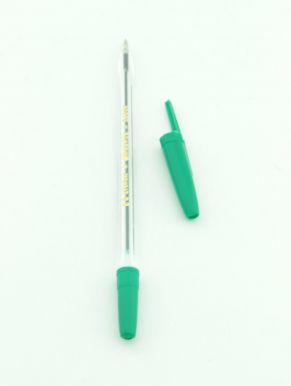 Centrum ручка шариковая Pioneer зеленая из прозрачного пластика в картонной упаковке, 0,5 мм