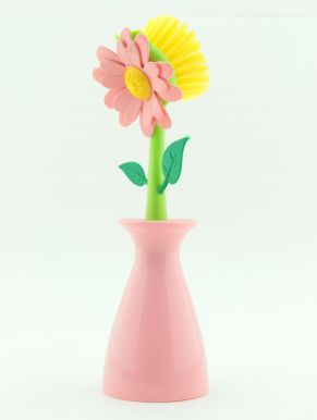 Щетка хозяйственная цветок 25х7,5см, цвет: микс, артикул: 20119-0363