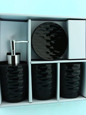 Набор аксессуаров  для ванной комнаты "Волны" 4 пр.керам. (13010)