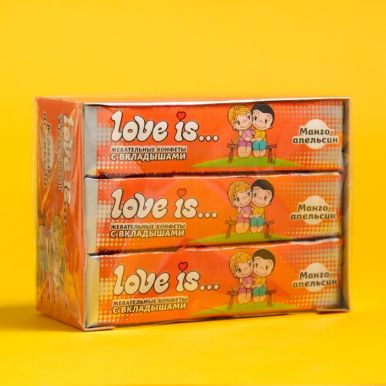 LOVE IS... конфета жевательная манго-апельсин 25г