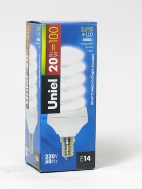 Энергосберегающая лампа UNIEL STANDART ESL-S11-20/4000/E14 картон