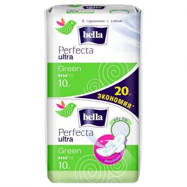 Bella Perfecta Ultra Green супертонкие 10+10 шт, артикул: Ве-013-Rw20-103