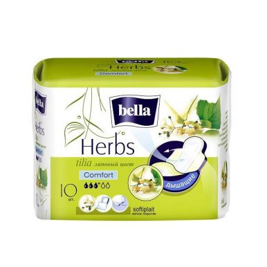BELLA Herbs tilia komfort прокладки softiplait липовый цвет 10шт BE-012-RW10-079
