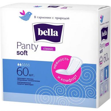 BELLA Panty soft classic прокладки ежедневные 60шт BE-021-RN60-101