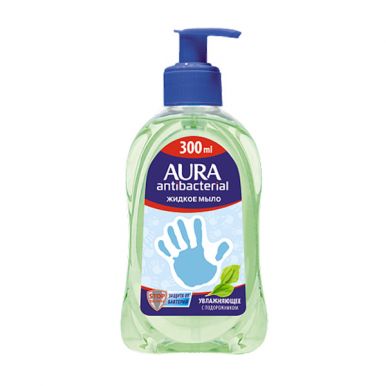 Aura мыло жидкое с антибактериальным эффектом Полевые травы, 300 мл