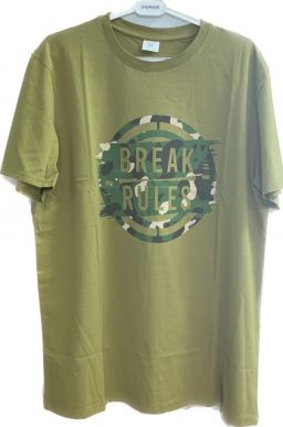 RADI футболка мужская принт break rules цв.хаки р.48