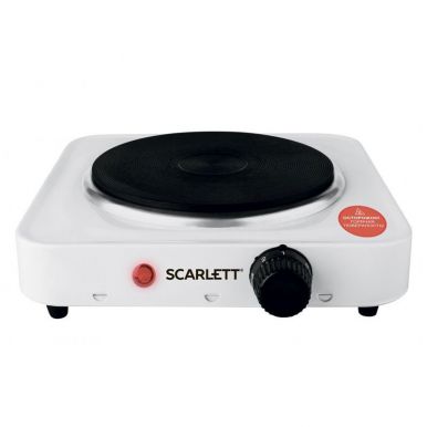 Электрическая плитка Scarlett Sc-Hp700s01, 1000 Вт, 1 конфорка, белая