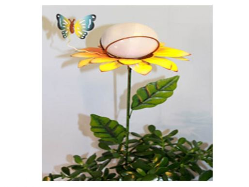 Декоративная фигура подсолнух с бабочкой, артикул: 101702C