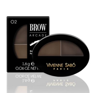 Vivienne Sabo тени для бровей двойные Eyebrow shadow Duo, тон 02, цвет: шатен-рыжий, 1,6 г