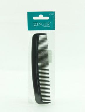 ZINGER расческа д/волос комбинированная малая цв.черный 13,3*3,4см 1607