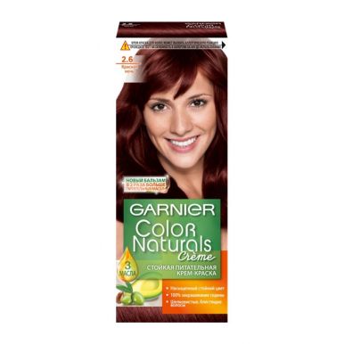 Garnier стойкая питательная крем-краска для волос Color Naturals, тон 2.6 Красная ночь, 110 мл