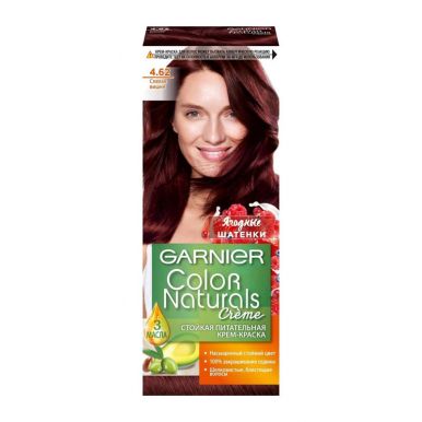 Garnier стойкая питательная крем-краска для волос Color Naturals, тон 4.62, Спелая вишня, 110 мл