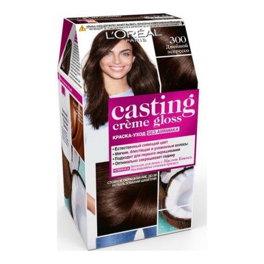 Casting Crem Gloss стойкая краска-уход для волос, тон 300 Двойной эспрессо