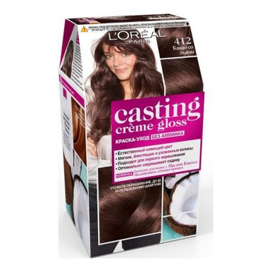 Casting Crem Gloss стойкая краска-уход для волос, тон 412 какао со льдом
