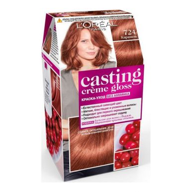 Casting Crem Gloss стойкая краска-уход для волос, тон 724, цвет: карамель