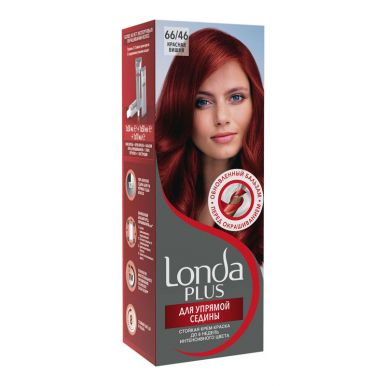 Londa Plus стойкая крем-краска, тон для волос, тон для упрямой седины 66/46 Красная вишня