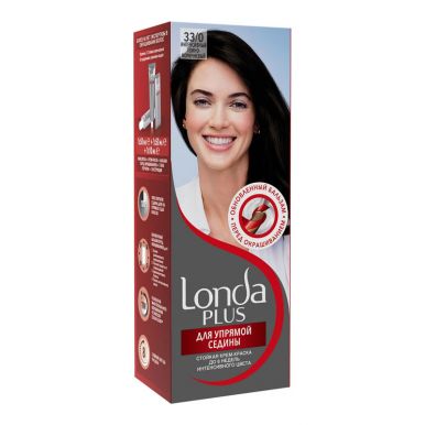 Londa Plus стойкая крем-краска, тон для волос, тон для упрямой седины 33/0 Интенсивный темно-коричневый