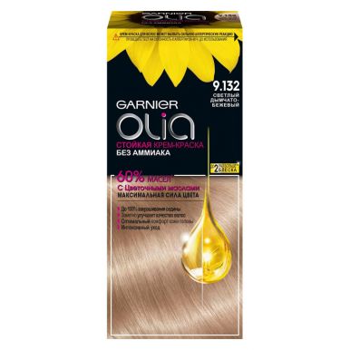Garnier стойкая крем-краска для волос Olia, тон 9.132 Светл дымчато-бежевый МиниКит