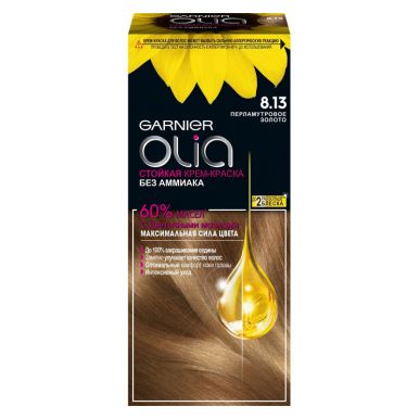 Garnier стойкая крем-краска для волос Olia, тон 8.13 Перламутровое золото МиниКит