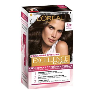 Excellence краска для волос, тон 300, цвет: темно-каштан