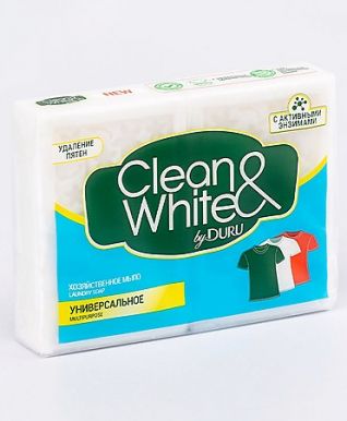 DURU мыло хозяйственное clean&white универсальное 120г
