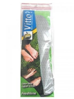 Vitto свежесть стельки Odor-Stop латексные с активированным углём, размер: 36/45