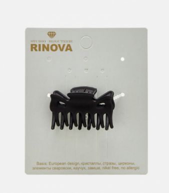 RINOVA краб д/волос средний черный 4-5см 500268