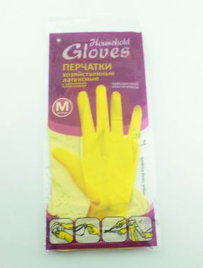 Перчатки из латекса, размер: M, 1 пара, артикул: KHL002E