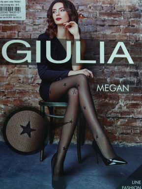 Колготки женские фантазийные Giulia Megan 02, nero, размер: 4/l