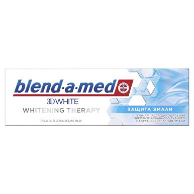 BLEND A MED Зубная паста 3D White Whitening Therapy Защита Эмали, 75 мл