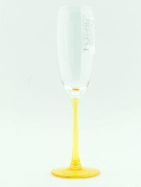 Бокал для шампанского, 190 мл, цвета, ножки жёлтый, артикул: CC7001250